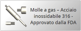 Molle a gas – Acciaio inossidabile 316