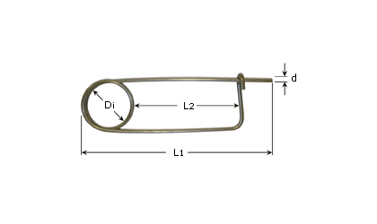 Disegno tecnico - Molle fermaganci  - Zincato