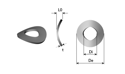 Disegno tecnico - Rondelle arcuate