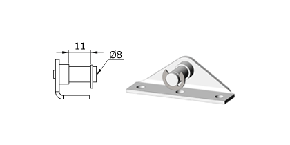 Technical drawing - Endfitting - Brackets mandrel Technical drawing - Endfitting - Brackets mandrel