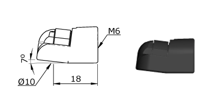 Technical drawing - Endfitting - Ballsocket Technical drawing - Endfitting - Ballsocket