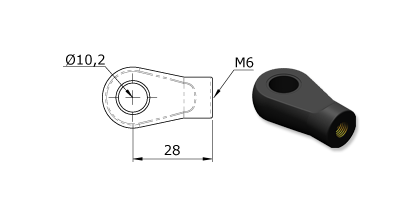 Technical drawing - Endfitting - Eye