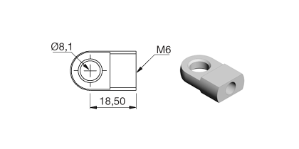 Technical drawing - Endfitting - Eye