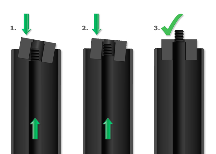 How to mount a locking tube