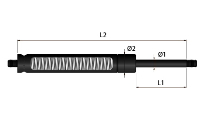 M-struts - Molla a gas meccanica